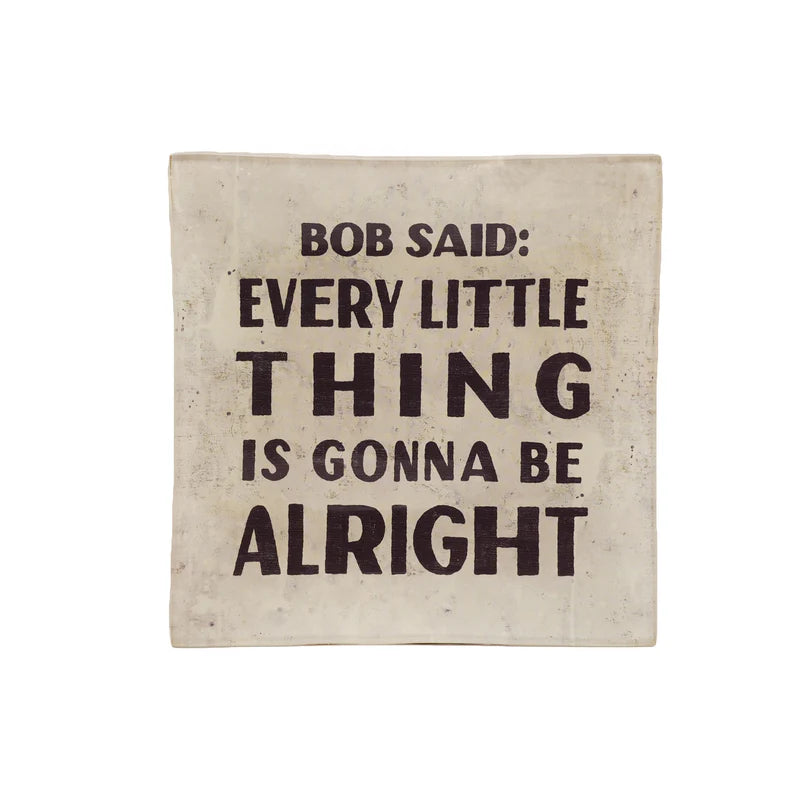 Bob Marley Square Decoupage Plate