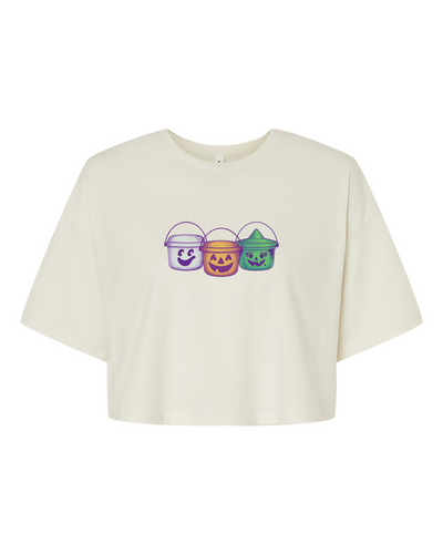 Boo Buckets Women Cropped T-shirt | Passive Juice Motel