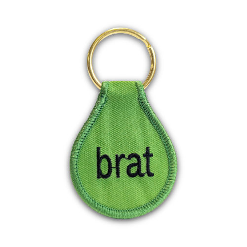 Brat Embroidered Keychain