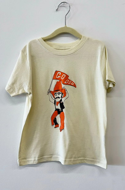 Childrens OSU Cowboys Mascot Flag Tee