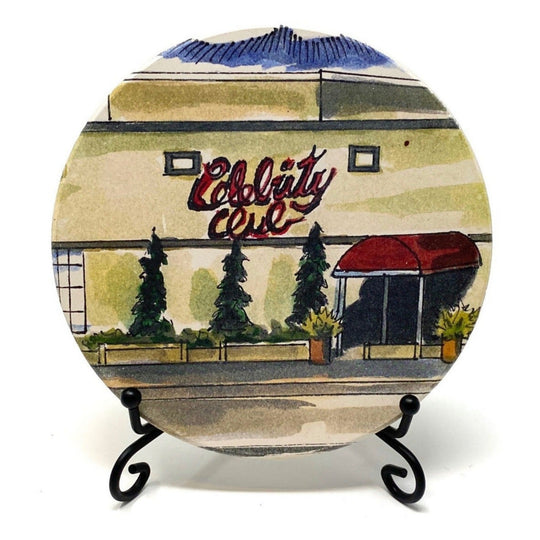 Coaster featuring Tulsa’s Celebrity Club – vintage Oklahoma restaurant memorabilia with retro design