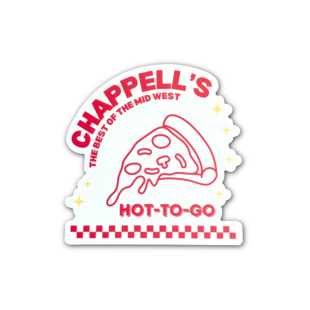 Chappell's Hot to Go Pizza Sticker