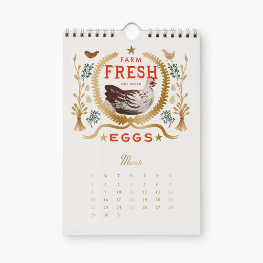 2026 Country Farm Kitchen Calendar