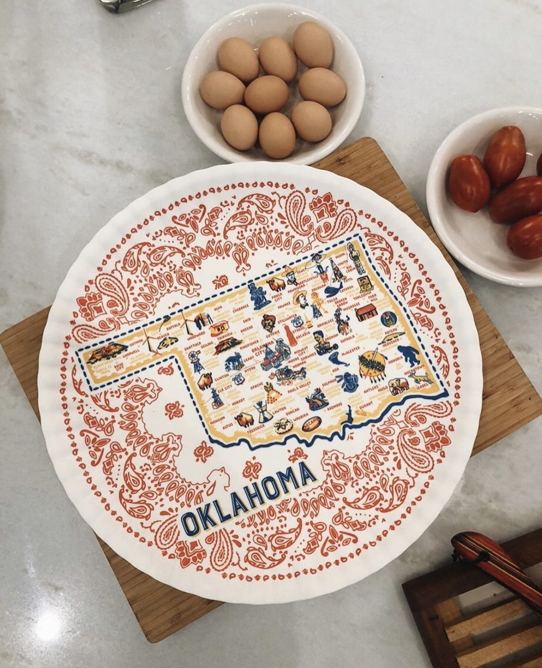Oklahoma Platter Melamine 16"