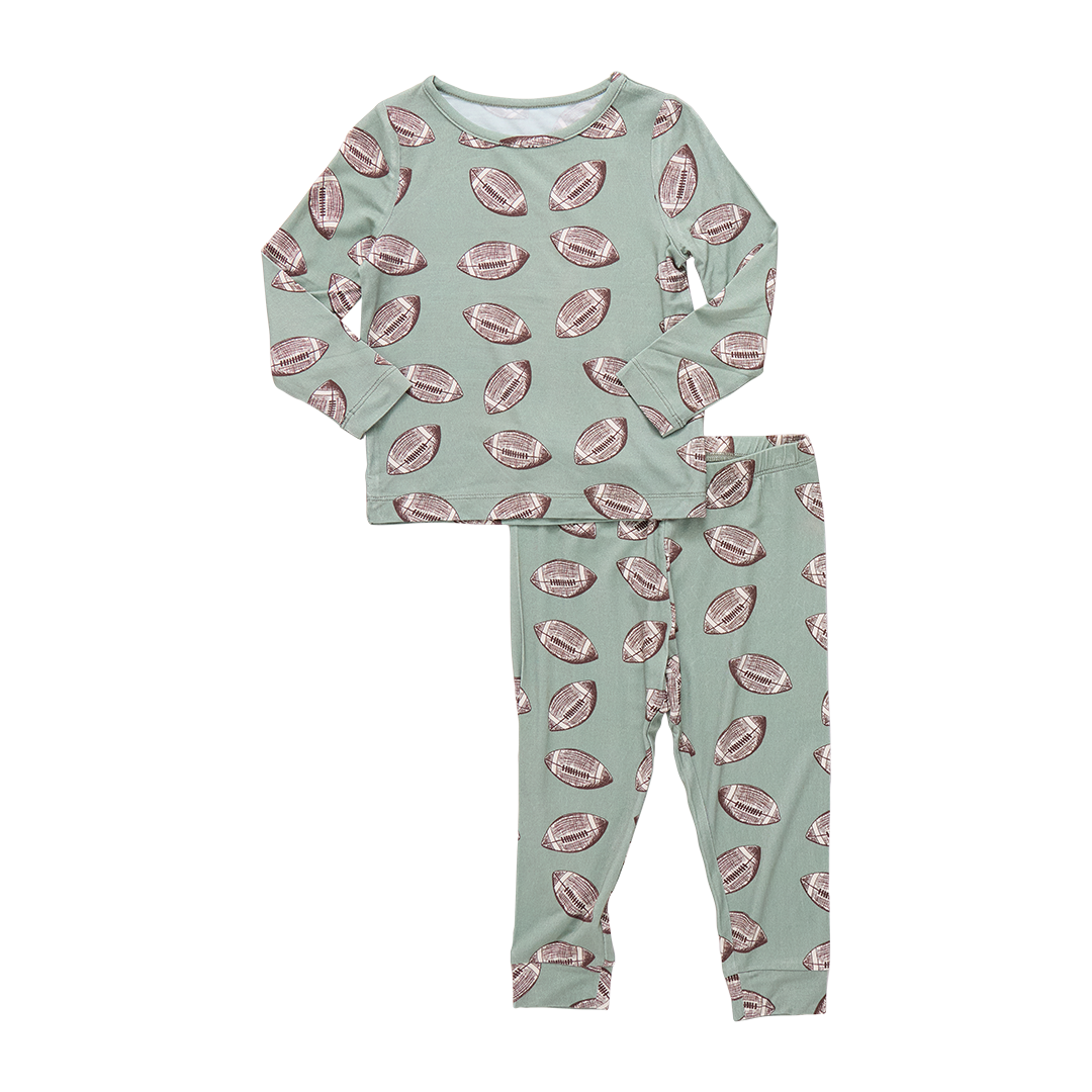 Pink Chicken -  Footballs Bamboo PJ Set