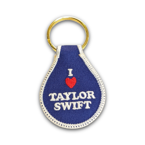 I Heart Taylor Swift Embroidered Keychain