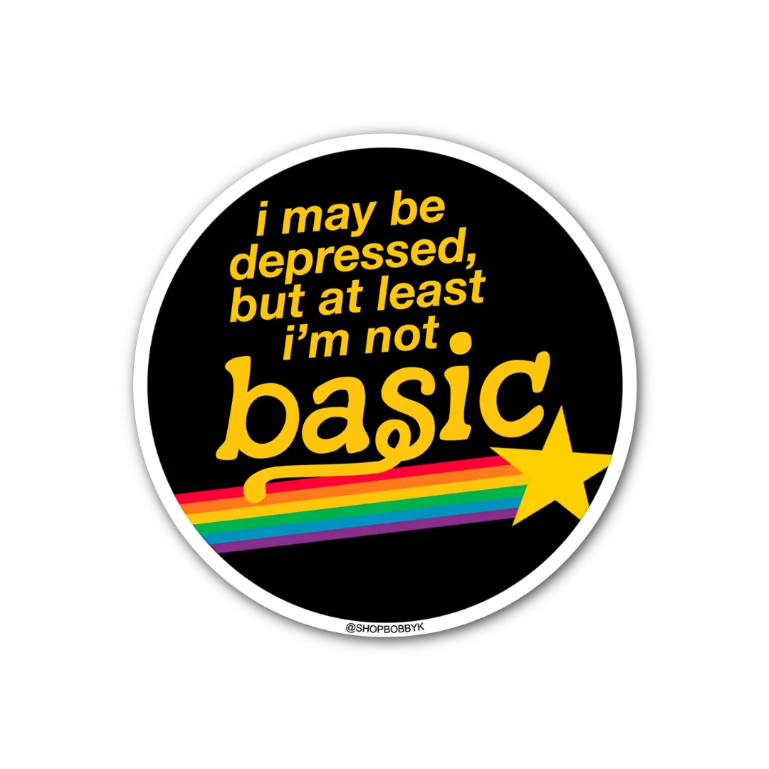 I May Be Depressed Sticker