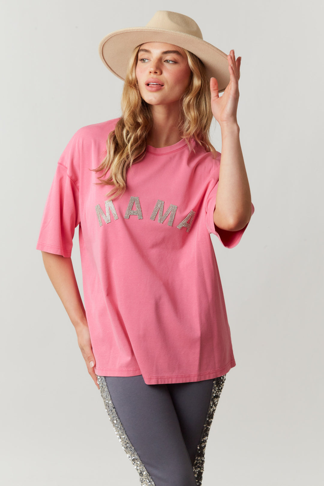 Embellished Mama Patch Tshirt