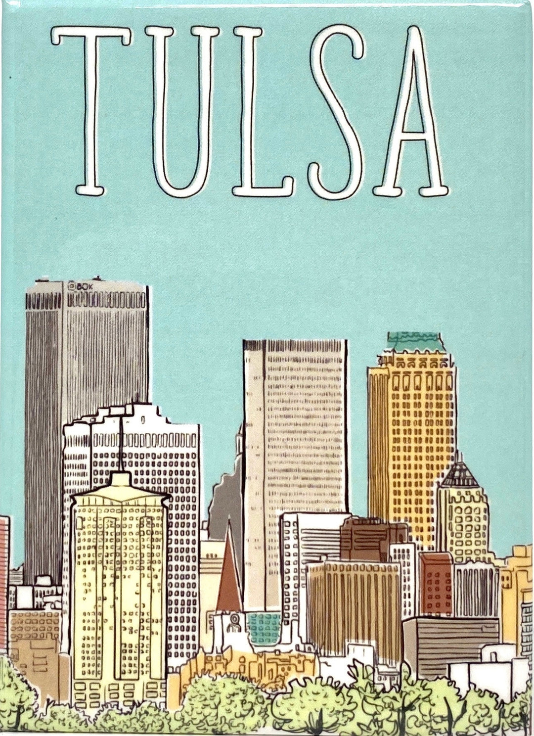 Tulsa Skyline Coloring Book Magnet