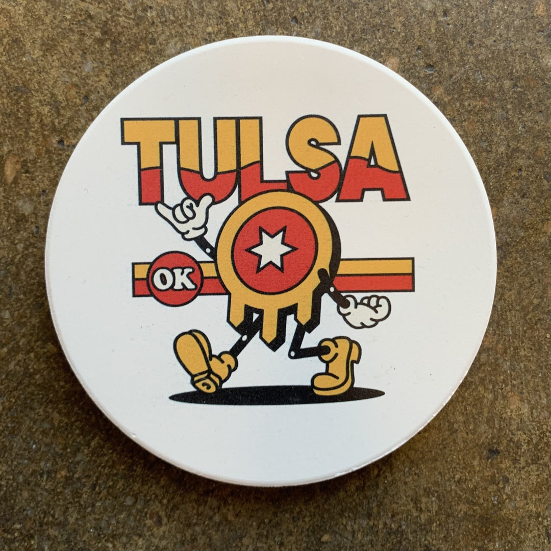 Tulsa Flag Strut Coaster