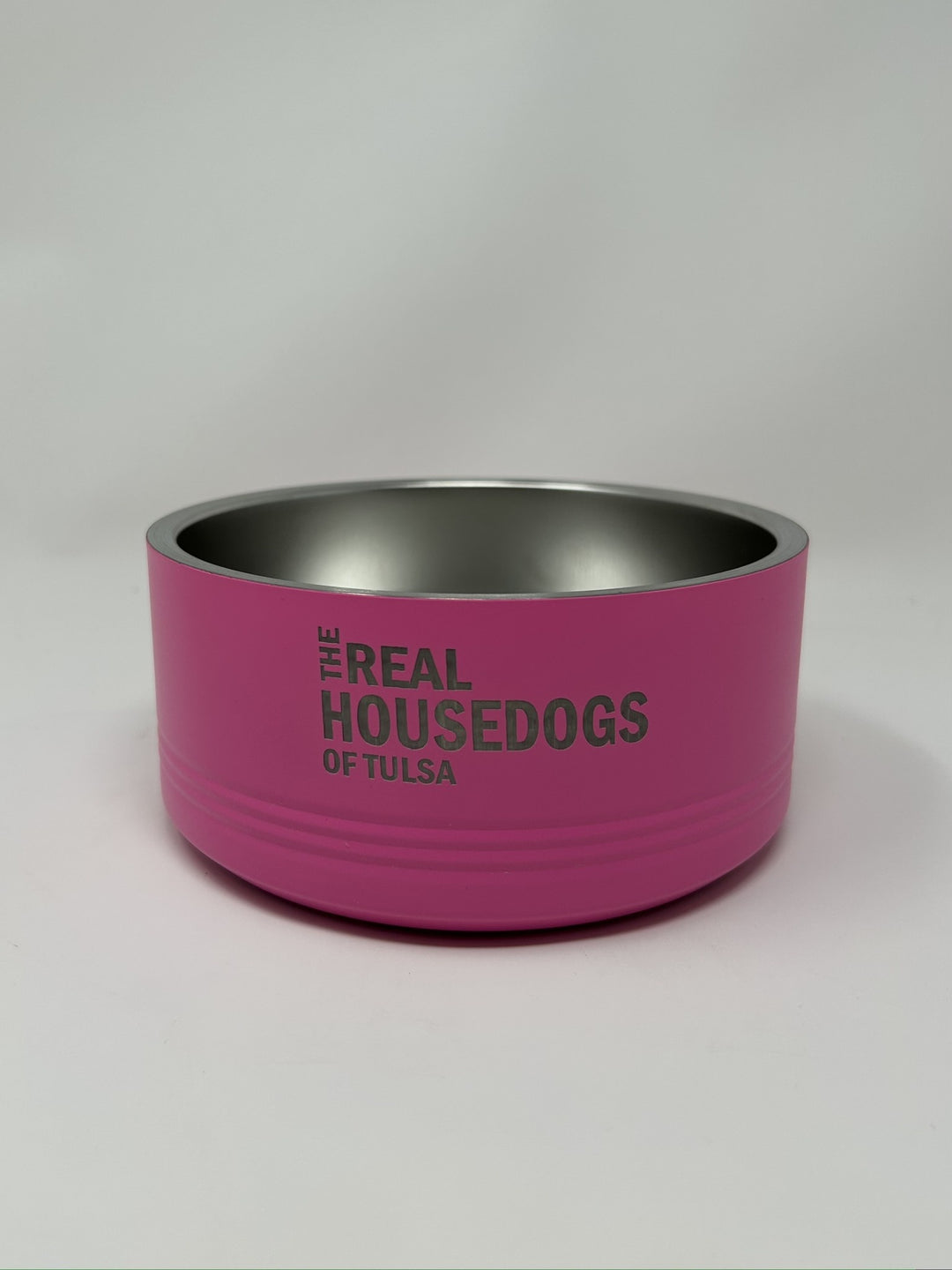 Large Pink The Real Housedogs of Tulsa Pet Bowl