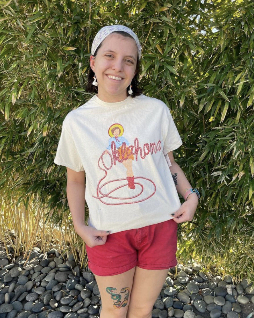 Oklahoma Cowgirl Thrifted Tshirt