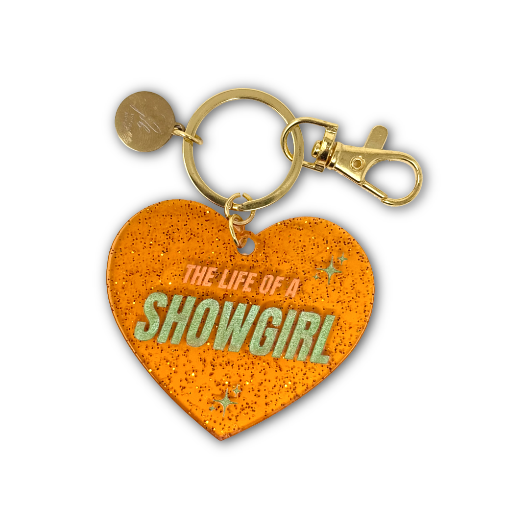 The Life of a Showgirl Heart Keychain