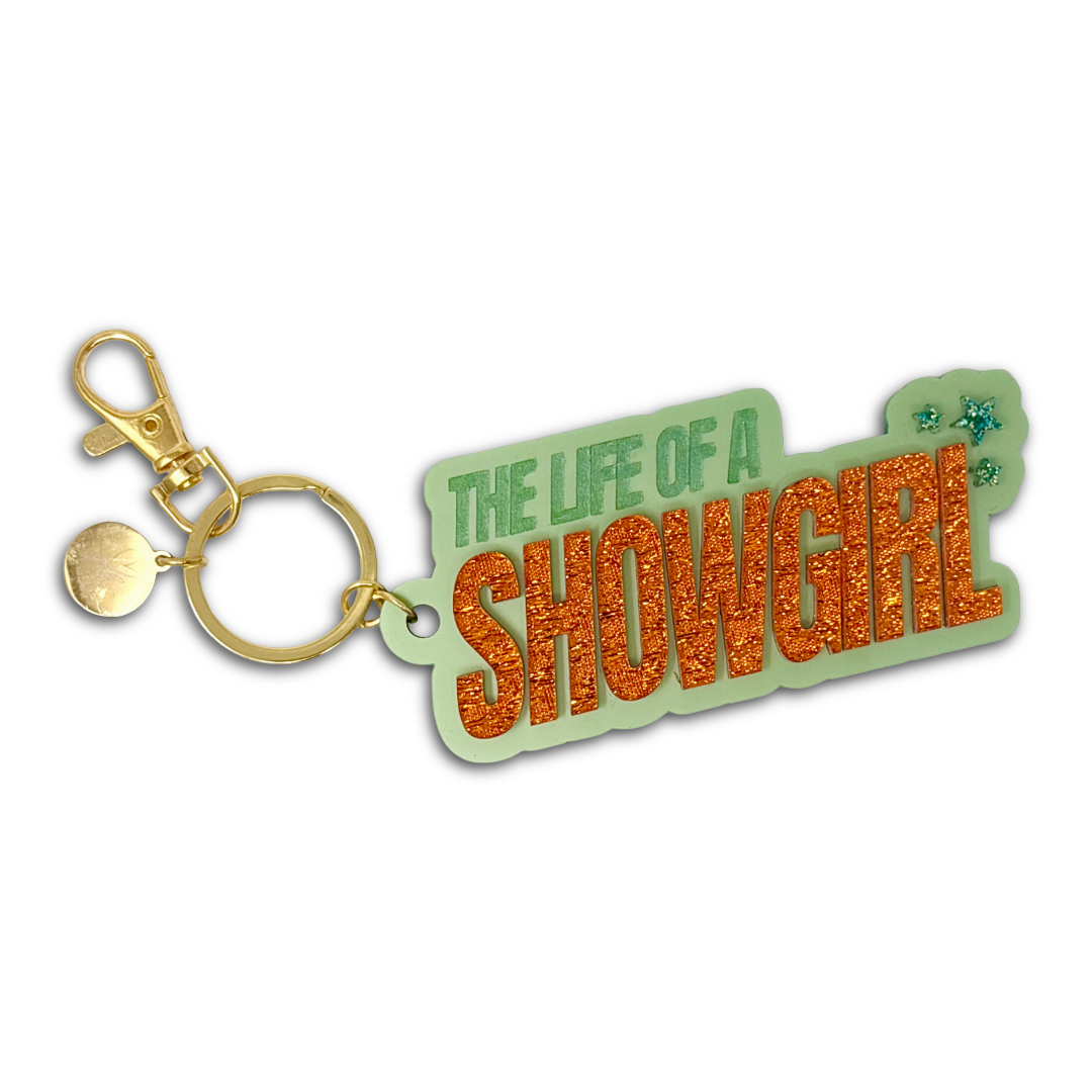 The Life of a Showgirl Text Keychain
