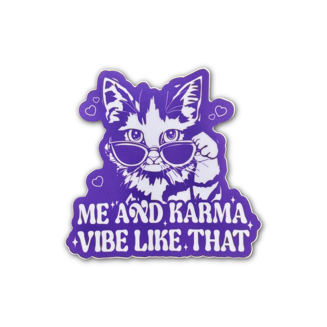 Me and Karma Cat Sticker