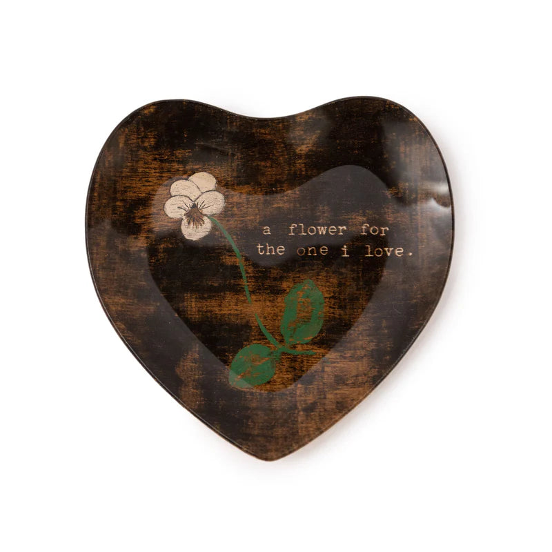 A Flower For The One I Love Decoupage Plate