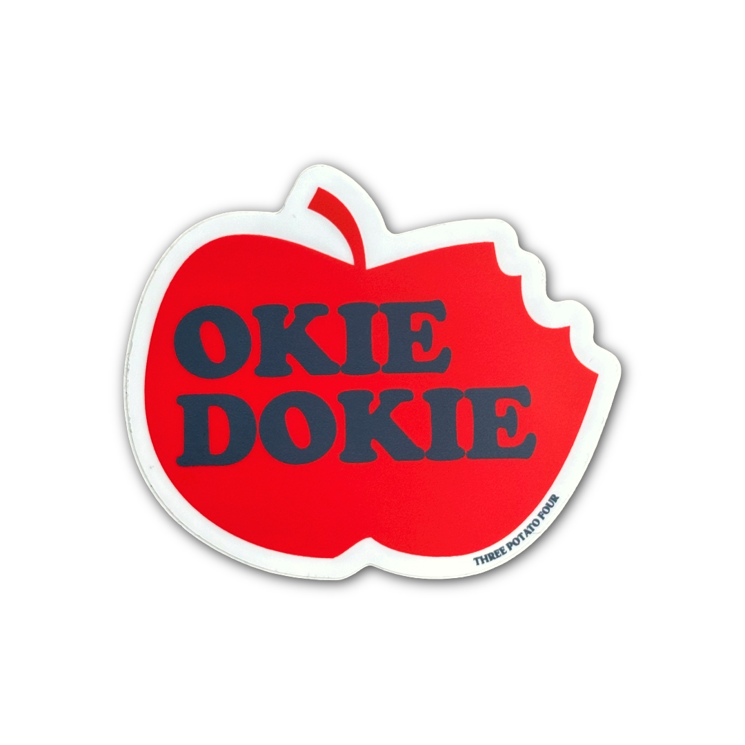 Okie Dokie Apple Sticker