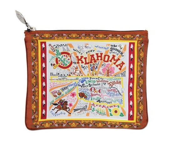Oklahoma Embroidered Pouch