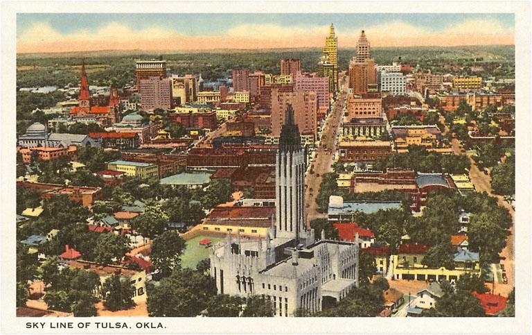 Skyline of Tulsa Magnet