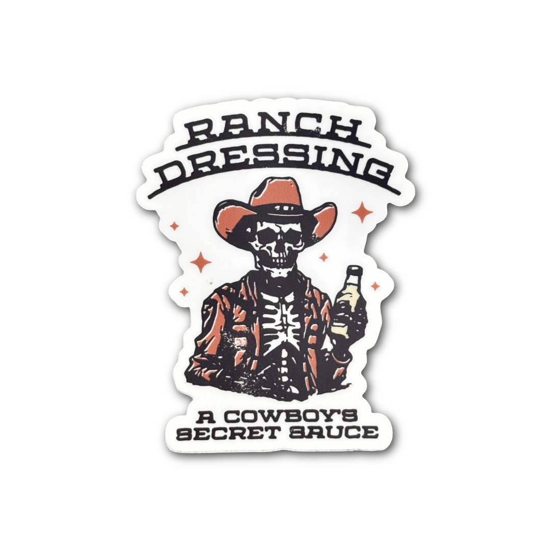 Cowboy Ranch Dressing Sticker