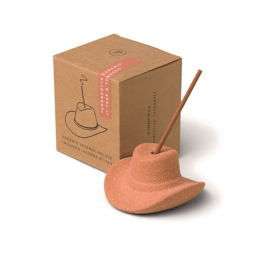 Terracotta Incense Holder Cowboy Hat