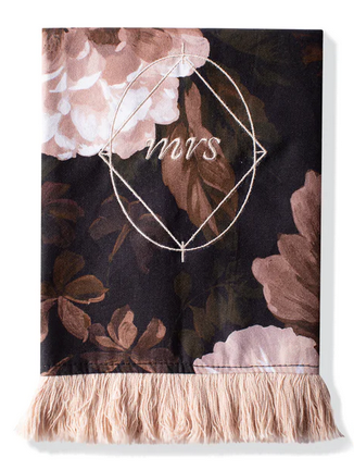 Mrs. Dark Rose Garden Tea Towel