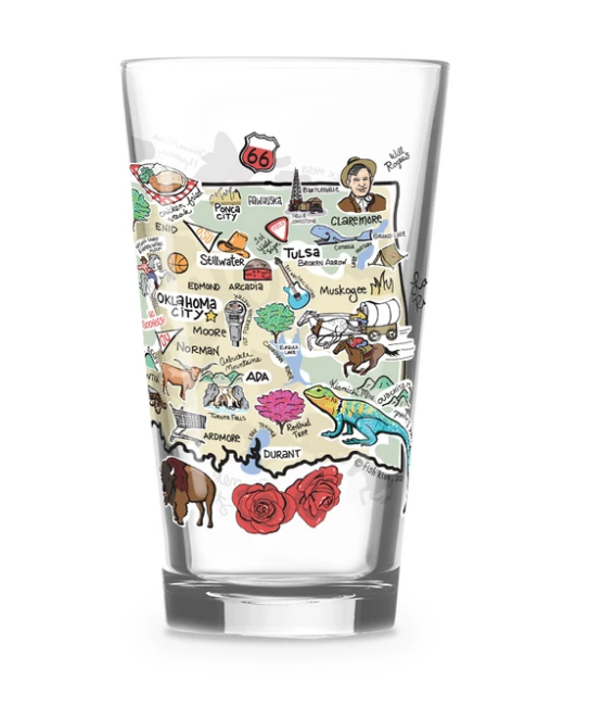 Oklahoma 16 oz. Glass