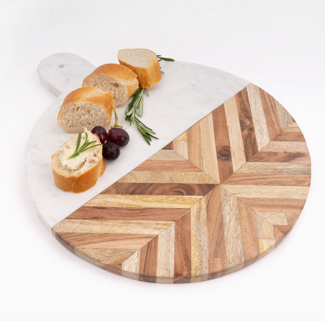 Marble & Wood Serving Board