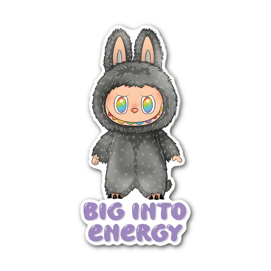 Secret Labubu Big Into Energy Sticker – Ida Red