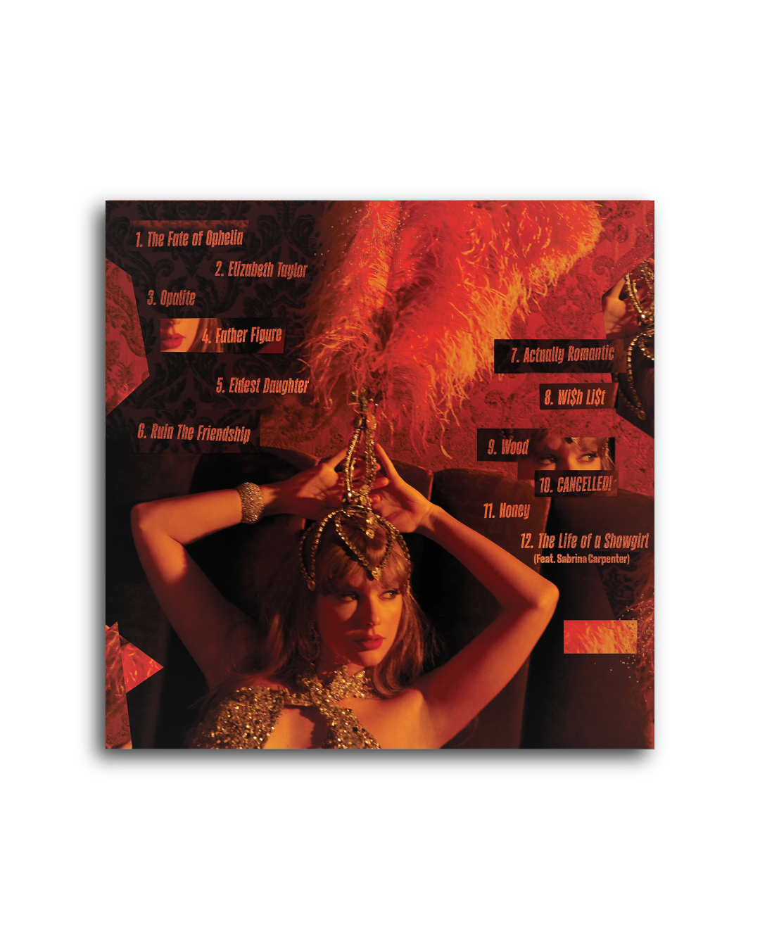 Life of a Showgirl Orange Glitter Vinyl
