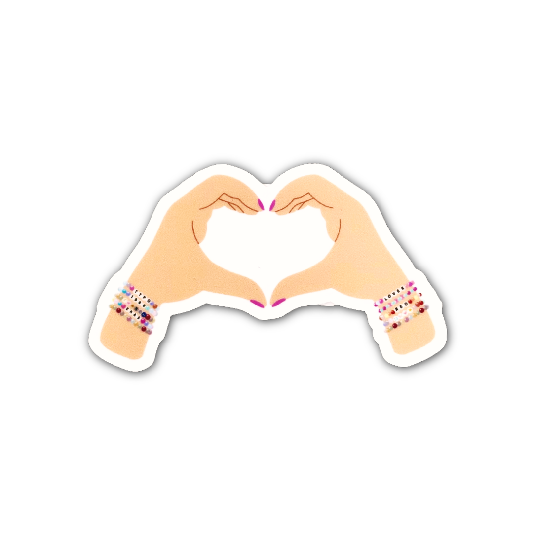 Taylor Bracelets Heart Hands Sticker
