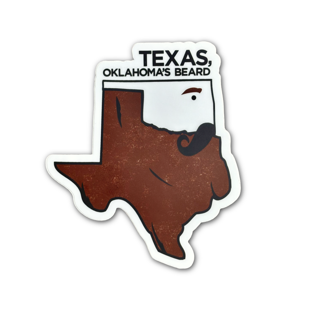 Texas, Oklahoma's Beard Sticker