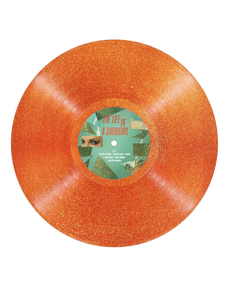 Life of a Showgirl Orange Glitter Vinyl