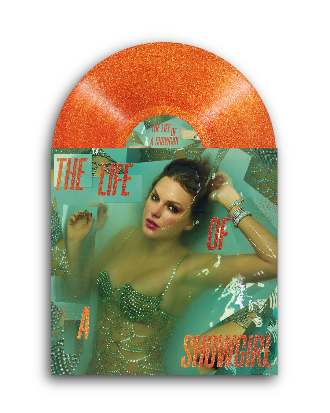 Life of a Showgirl Orange Glitter Vinyl