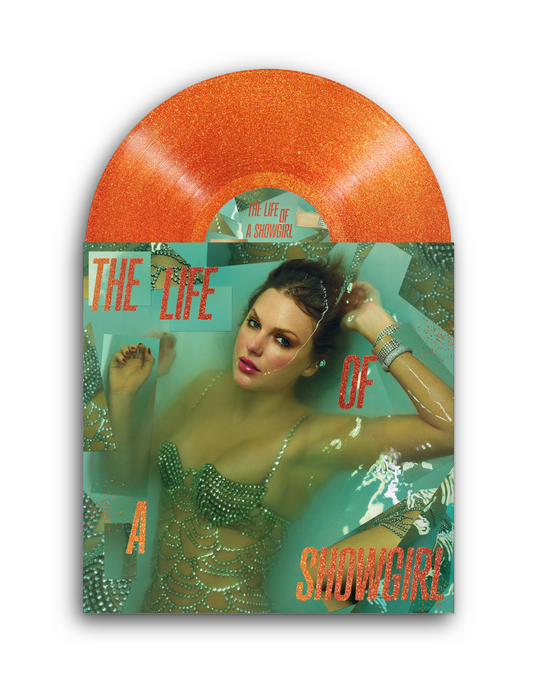 Life of a Showgirl Orange Glitter Vinyl