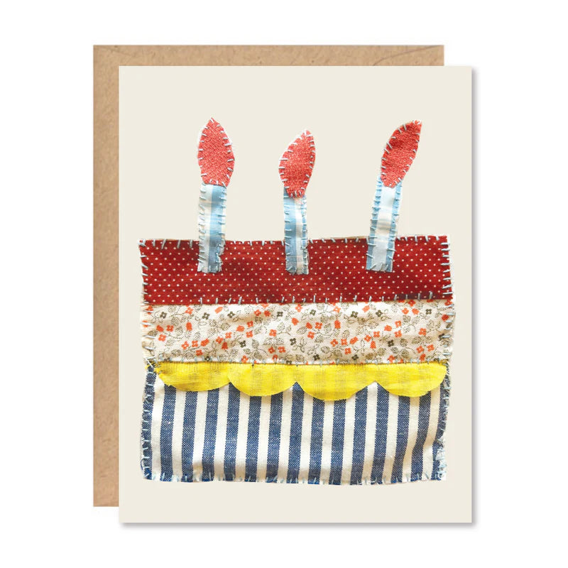 Quilted Birthday Cake Card