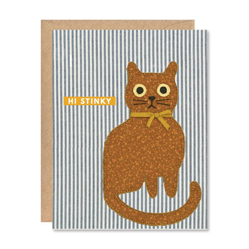 Hi Stinky Orange Cat Card