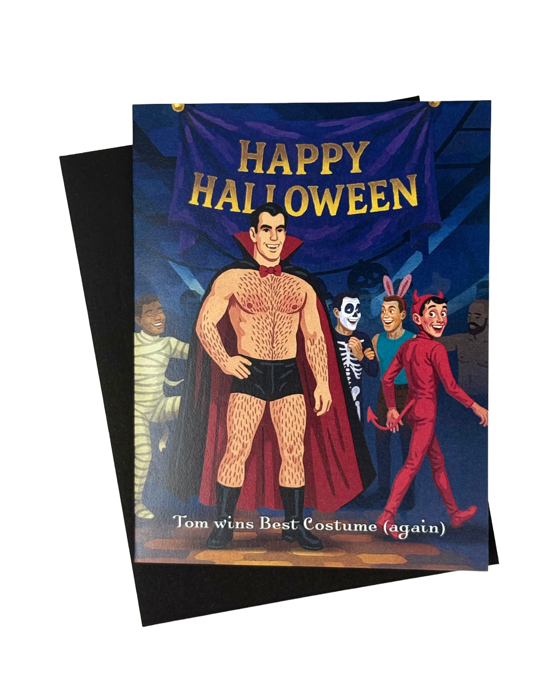 Tom Wins Best Costume Halloween Card