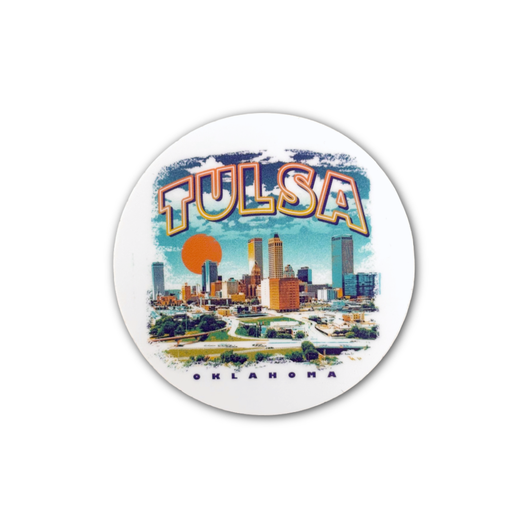 Tulsa Sunset Skyline Sticker
