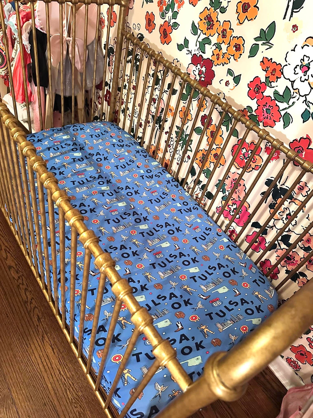 Tulsa Print Bamboo Crib Sheet