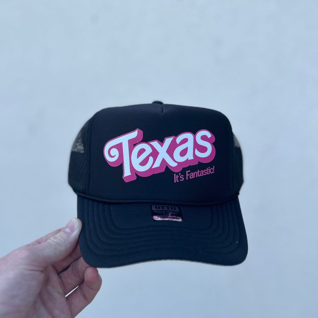Texas It's Fantastic Black Trucker Hat