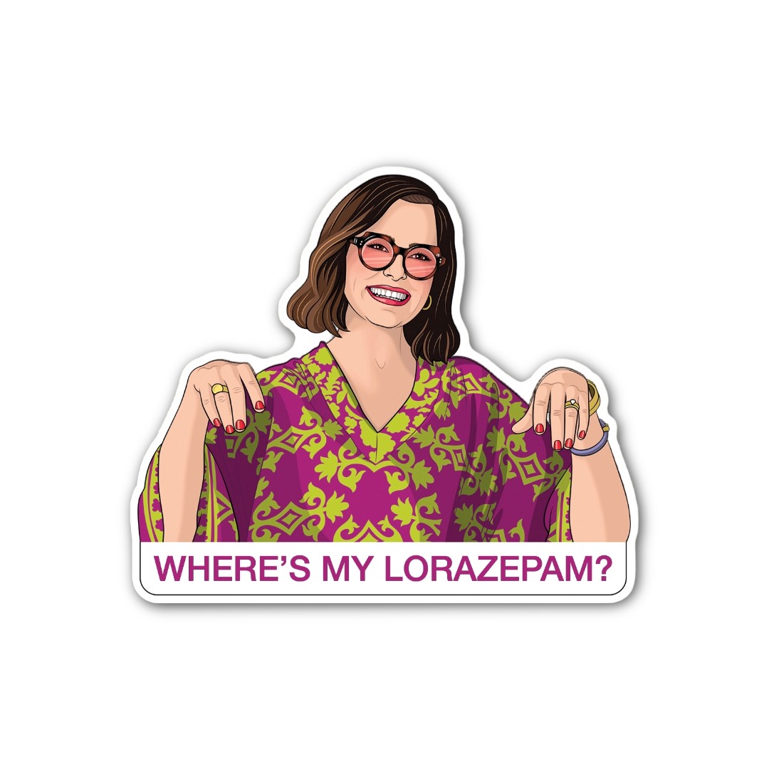 Where's My Lorezapam? White Lotus Sticker