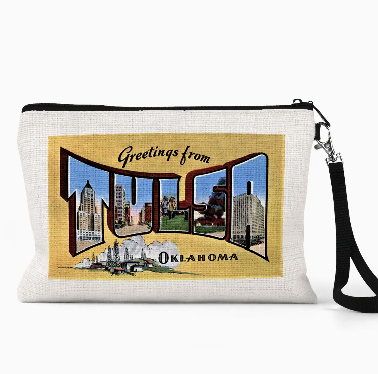 Tulsa Postcard Wristlet