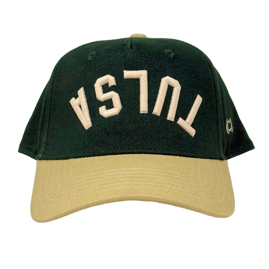 Upside-Down Tulsa Hat - Hunter/Khaki