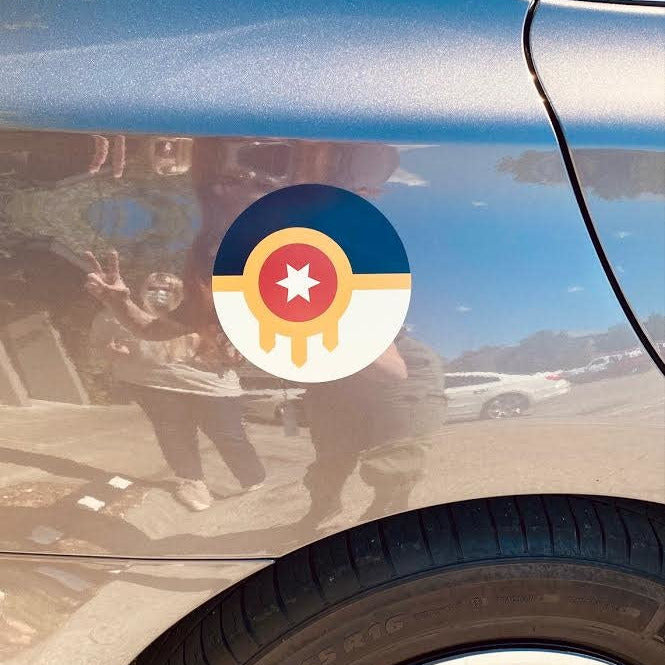 Tulsa Flag XL Car Magnet