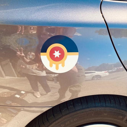 Tulsa Flag XL Car Magnet