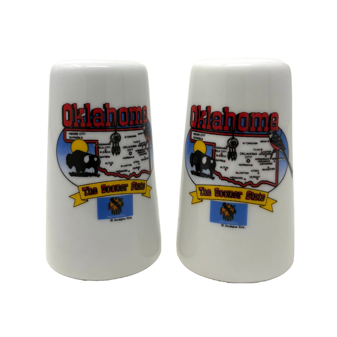 Oklahoma State Map Salt and Pepper Set