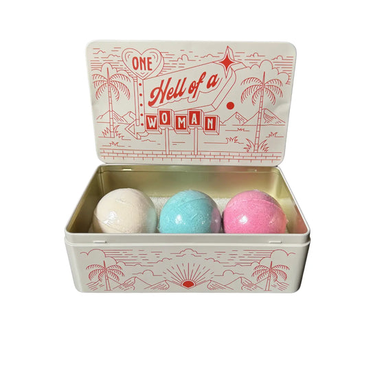 One Hell of a Woman Bath Bomb Tin