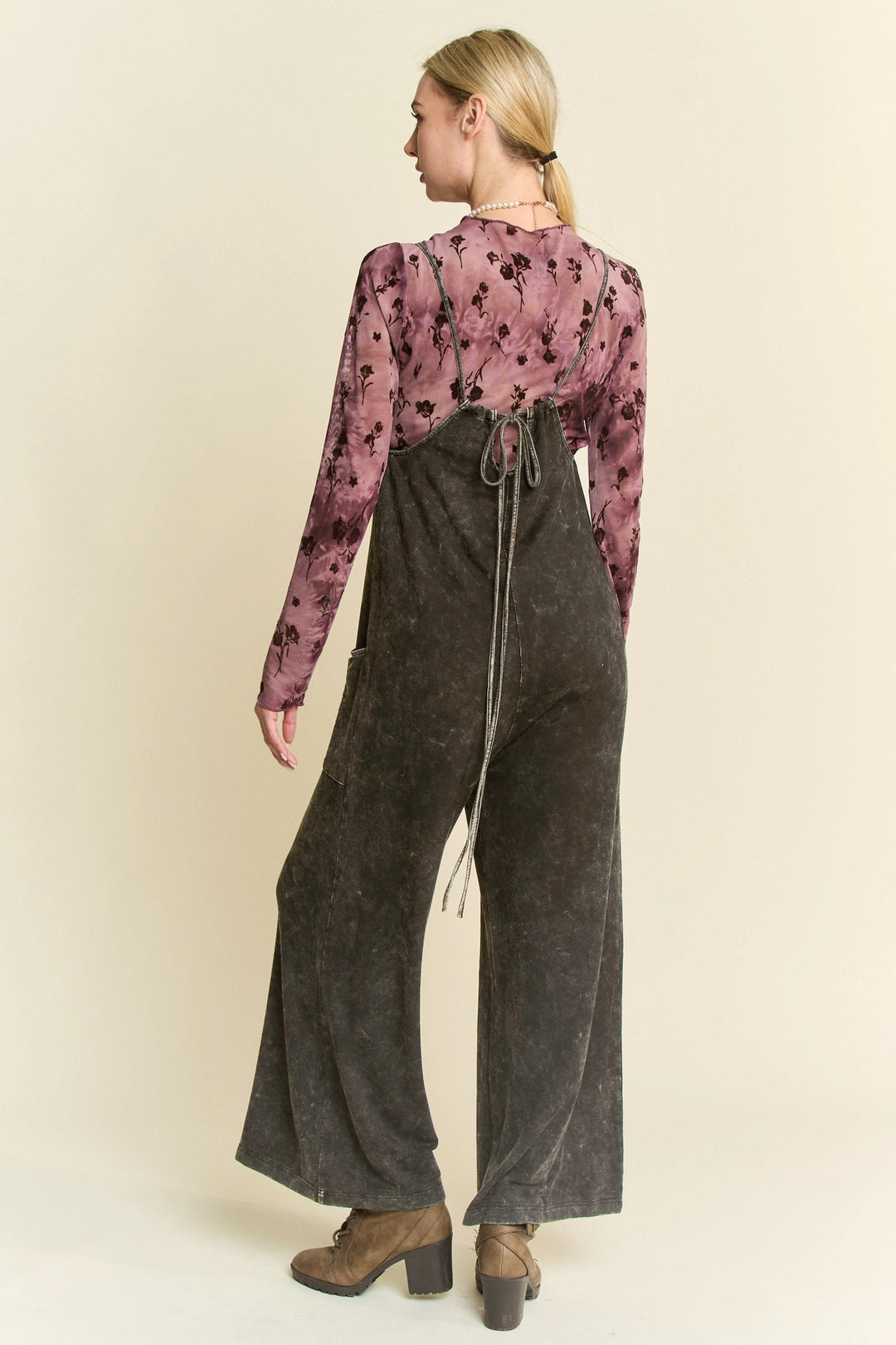 Garment Washed Utility Jumpsuit
