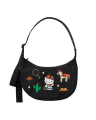 Baggu Medium Nylon Crescent Bag - Hello Kitty Western